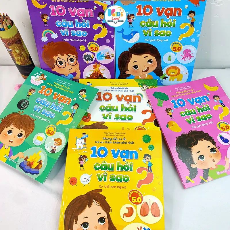 Bộ Sách 10 Vạn Câu Hỏi Vì Sao cho Bé Thích Khám Phá Phiên Bản Mới 5.0  ( Gồm 5 Cuốn) 0
