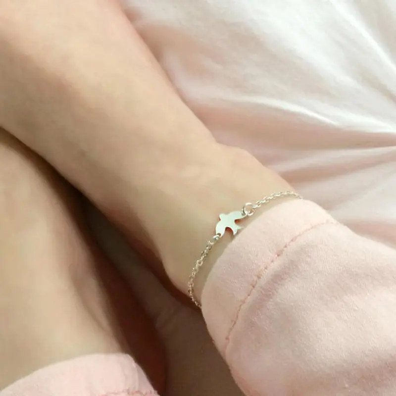 Lắc Chân Thời Trang Đi Biển, Hình Chim Chim Hòa Bình, Dành Cho Phụ Nữ, Lắc Chân Đơn Giản, Với Ngọc Trai, Trang Sức Chân