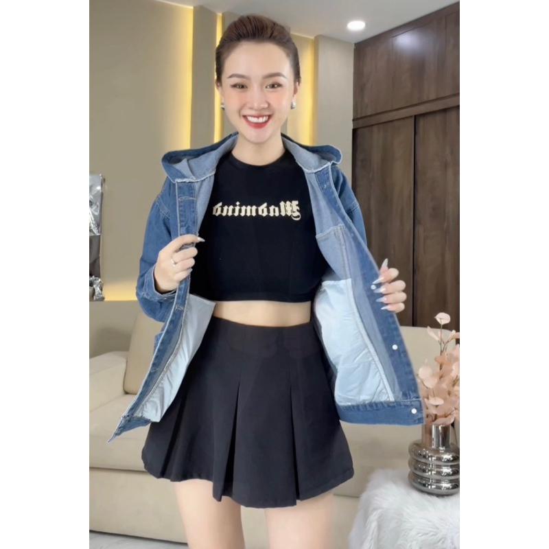 ÁO KHOÁC JEAN NAM NỮ 6 TÚI CÓ NÓN (CÓ TÚI TRONG)Size 40-85kg Women Jacket 2