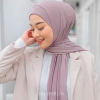 Gambar HIJABERLIN - Vouges Instan Shawl | Pashmina Ciput Jersey - Silver dari Hijaberlin Kota Depok 2 Tokopedia