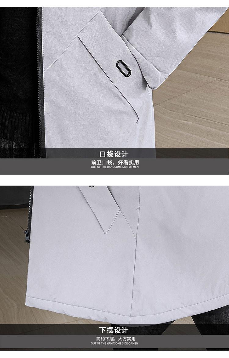 Product Introduction of Áo Khoác Độn Bông, Dành Cho Nam Giới, Dài Trung Bình Có Mũ Trùm Đầu, Áo Khoác Bông, Áo Khoác Đệm Lông Cừu, Thích Hợp Cho Quần Áo Mùa Thu, Phong Cách Hàn Quốc, Có Thể Tùy Chỉnh Về Độ Dày 22