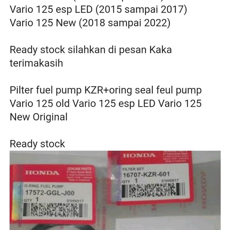 Filter Fuel pump KZR+Oring fuel pump GGC Vario 125 Fi Old Vario 125 Esp Led Vario 125 New Led, Original 1