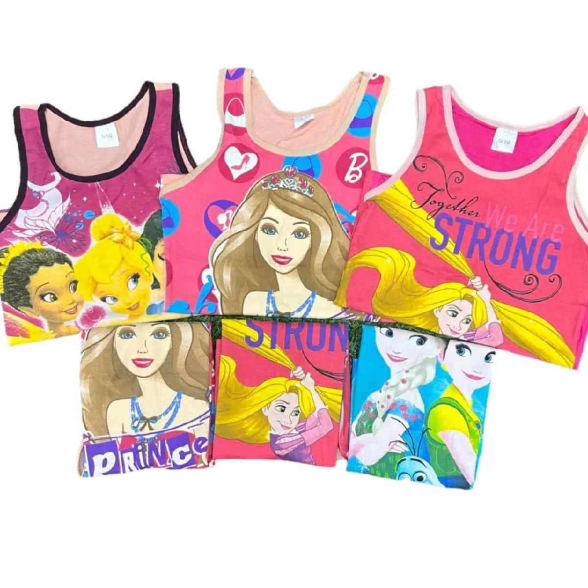 3pcs girl kids sando pambahay Cotton Casual Slim-fitting
