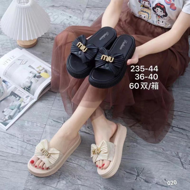 Dép lê nữ siêu xinh-Dép lê nữ chất liệu nhựa đính nơ cá tính-MSP235-44 DéP Shoes GiàY Women