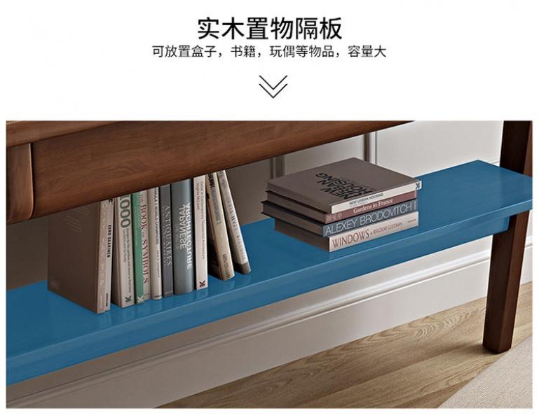 Product Introduction of Solid Wood Desk Simple with Drawer Student Writing Desk Rubber Wood Desktop Computer Desk Bedroom Office Desk 21