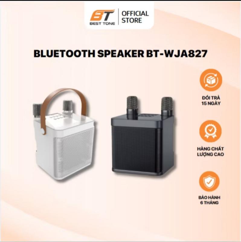 (KÈM 2 MICRO) Loa Bluetooth BT-WJ-A827 công xuất cao phù hợp hát karaoke ngoài trời, trong nhà, tiệc tùng cùng gia đình bạn bè Củ Loa Nghe Nhạc Kem