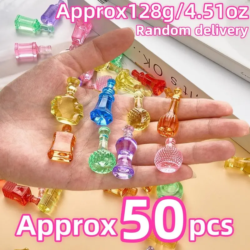 Mini Simulated Wine Bottle Decoration, 50pcs/set DIY Handmade Ornament, Creative Craft Art, Home Decor for Living Room, Bar, Coffee Shop 0