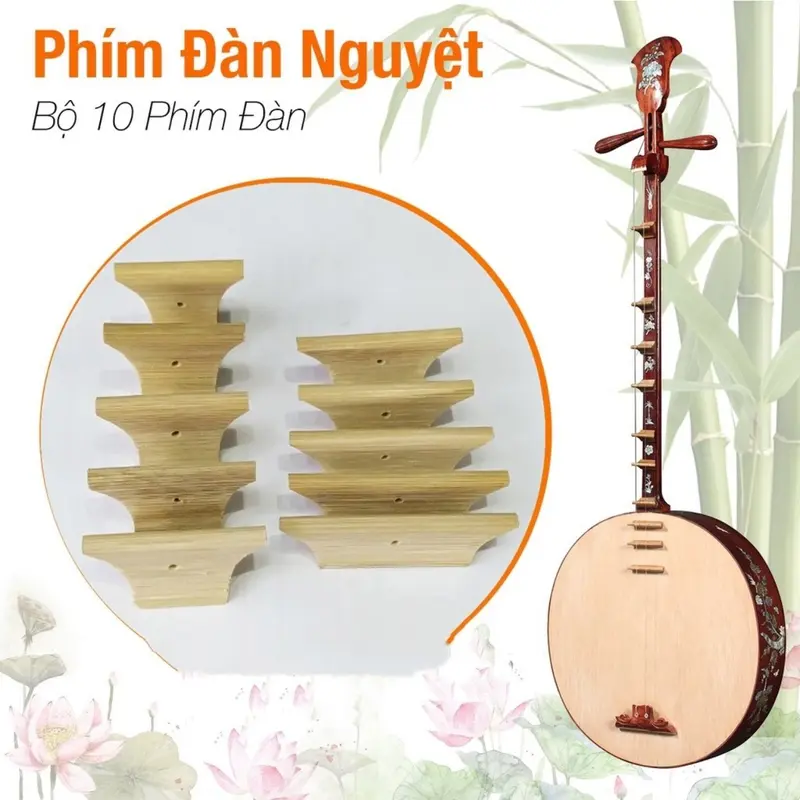 Bộ Phím Đàn Nguyệt Loại Tốt - 10 Phím Cật Tre 2