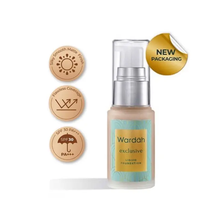 Wardah Exclusive Liquid Foundation 20ml - Wardahindonesia 4