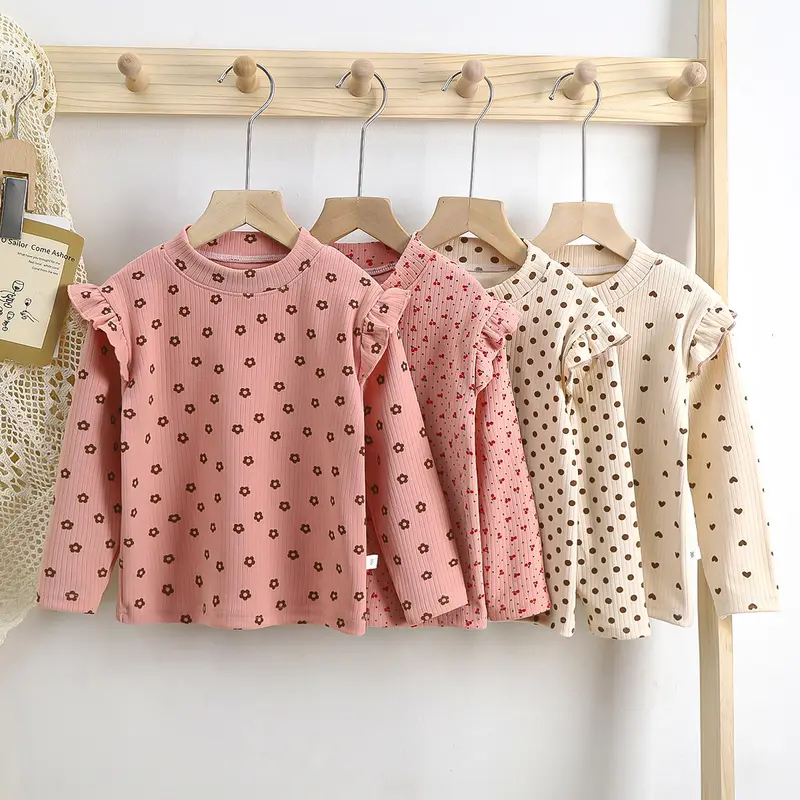 ByKiddos – Atasan Kaos Anak Perempuan Lengan Panjang Tangan Rampel Motif Lucu Gaya Modis 5