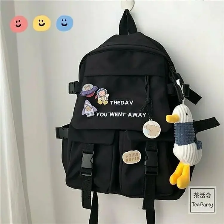 balo thethey đi chơi đi học dể thương cute Nhung Đeo Vai Backpack