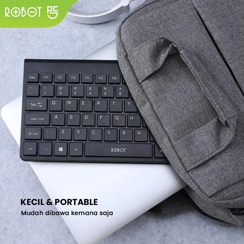 ROBOT Portable Mini Wired Keyboard RK10 Ultra-Thin - Garansi Resmi 1 Tahun (RK10) [ BISA COD ] 3