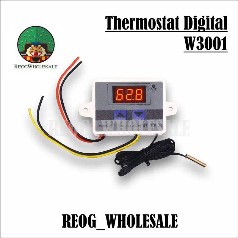 Thermostat Digital AC 12V 220V XH W3001 Termostat Alat Pengatur Suhu Panas Dingin Mesin Tetas 110V 0