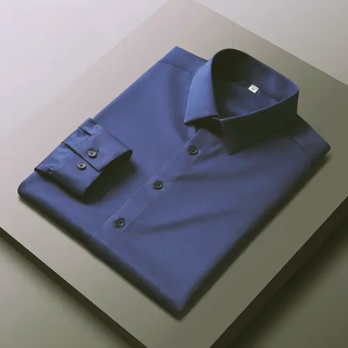 Áo sơ mi lụa nam dài tay cổ bẻ, áo sơ mi vải lụa không nhăn không xù cao cấp. 7