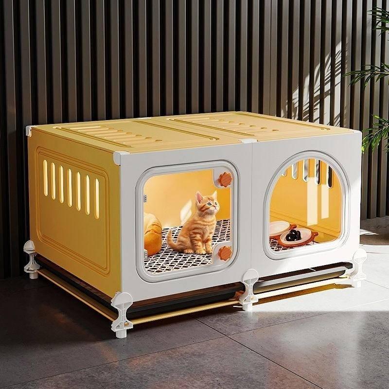 Product Introduction of Cat House Cat Cage Universal Cat Litter Cat Toilet Integrated Indoor Outdoor Cats Dogs Universal Do Not Occupy Disposable Pet Cage 15