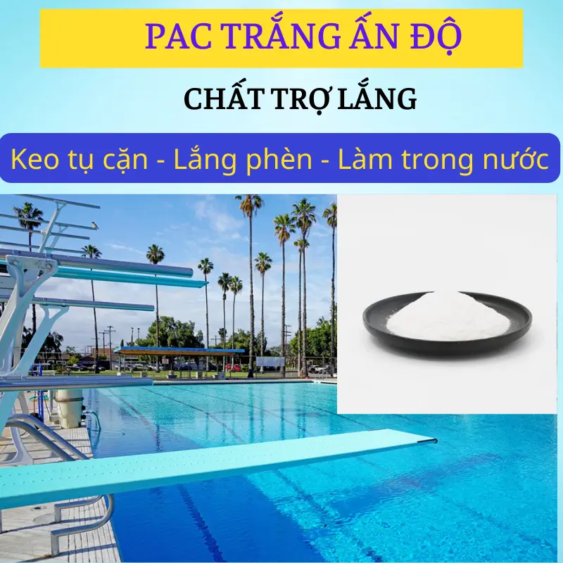 PAC Ấn Độ Trắng 1kg - hạ phèn-  lắng cặn-  làm trong nước hồ bơi