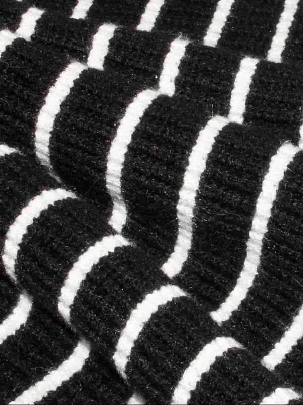 Women's Striped Pattern Sweater Pullover, Casual Cap Sleeve Jumper for Summer, Fashion Women's Knitwear for Daily Wear 6