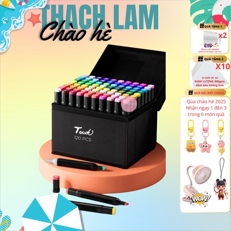 [Tặng quà SÍT RỊT]  Bút Màu Marker Touch48-60-80-100-120 Cây Chuyên Nghiệp Kèm Túi Vải Họa Cụ Tô Màu Dạ Vẽ Tranh Anime màu  marker