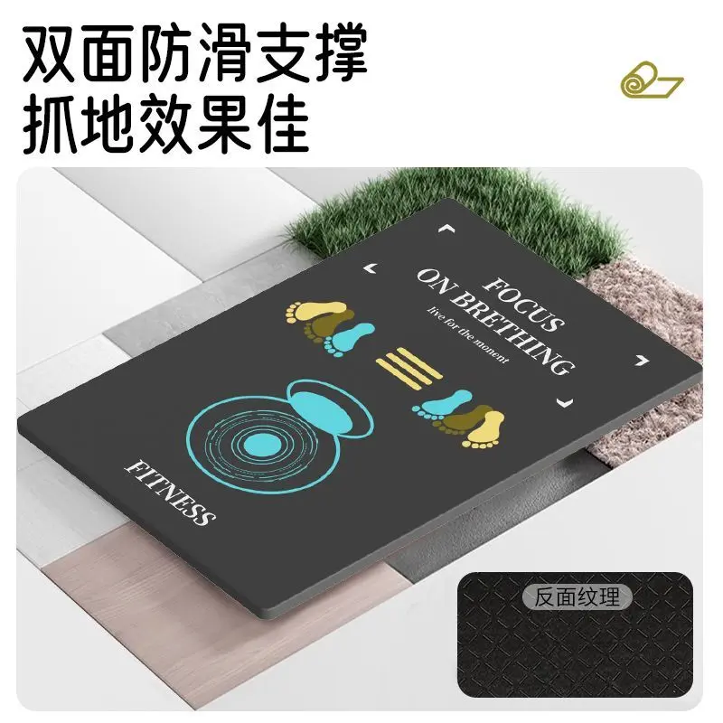 Thảm Tập Yoga, Hàng Có Sẵn Thảm Tập Thể Dục Gia Đình Unisex, Chống Sốc Và Hấp Thụ Sốc, Thảm Tập Squat Dày, Thích Hợp Cho Cân Bằng Tạ, Thảm Tập Thể Dục Cao Su Cao Su 3