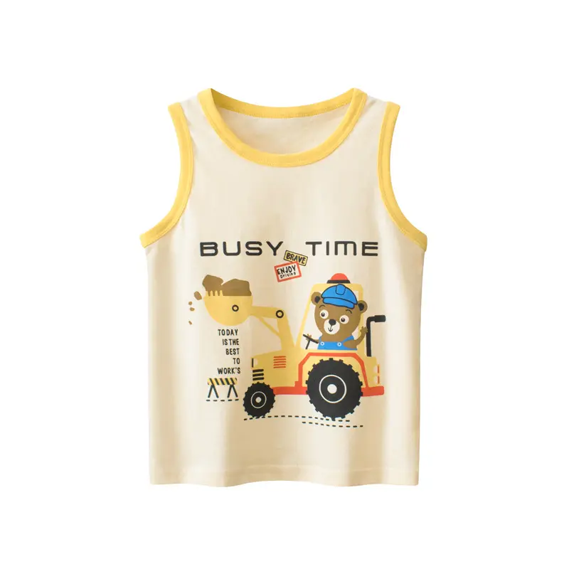 Children'S Summer New 2025 Korean Cartoon Vest For Boys Baby Clothes Cross-Border Dropshipping