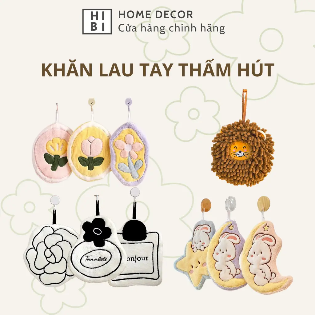 Khăn Lau Tay Thấm Hút Kiểu Dáng Dễ Thương Dùng Cho Nhà Bếp