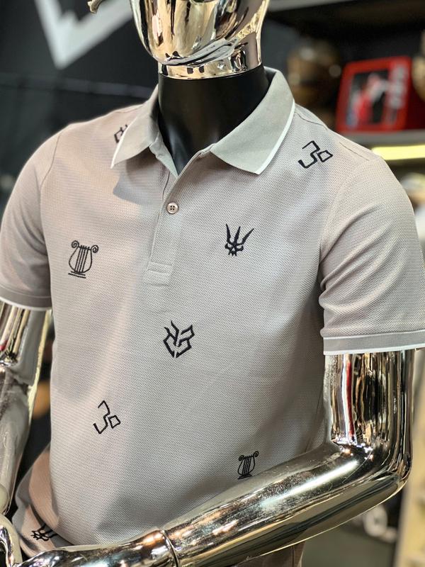 ÁO THUN POLO XÁM THÊU VIKING THREE CLTN T3524 Menswear Nhung 1