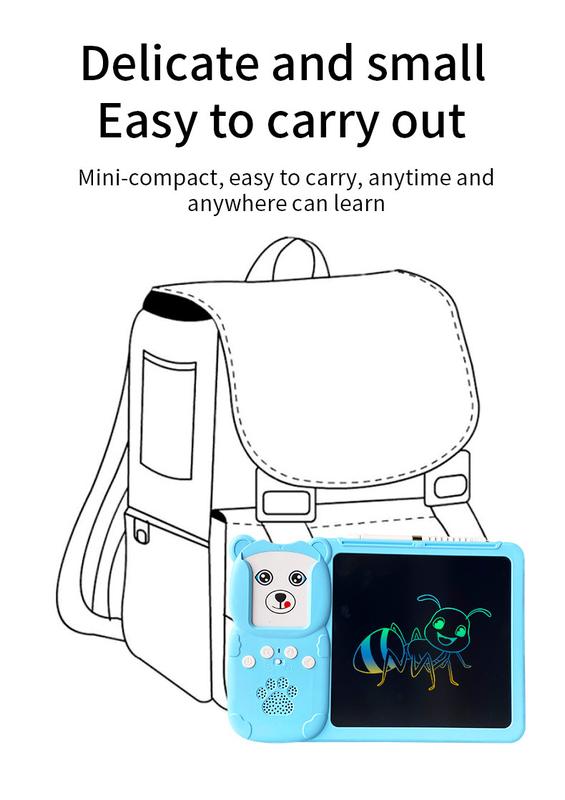 Product Introduction of New Children's Educational Early Learning Machine 8.5-Inch Handwriting Board Digital Camera English Word Pronunciation Learning Machine 18