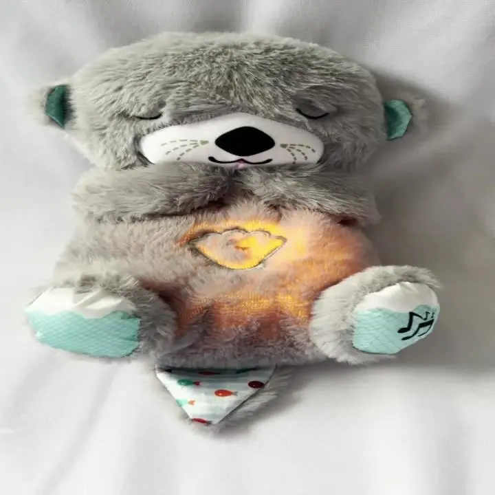{Ricky toy} Gấu bông otter biết thở có nhạc dịu êm GB009 cho bé ngủ ngon, chất liệu cao cấp Đồ Chơi Voi