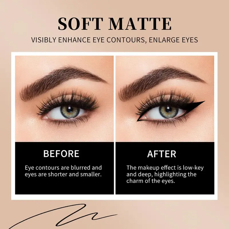 Long Lasting Liquid Eyeliner, 1 Count Matte Quick Drying Waterproof Eyeliner Pen, Professional Daily Makeup Accessories, Eye Makeup Products 5