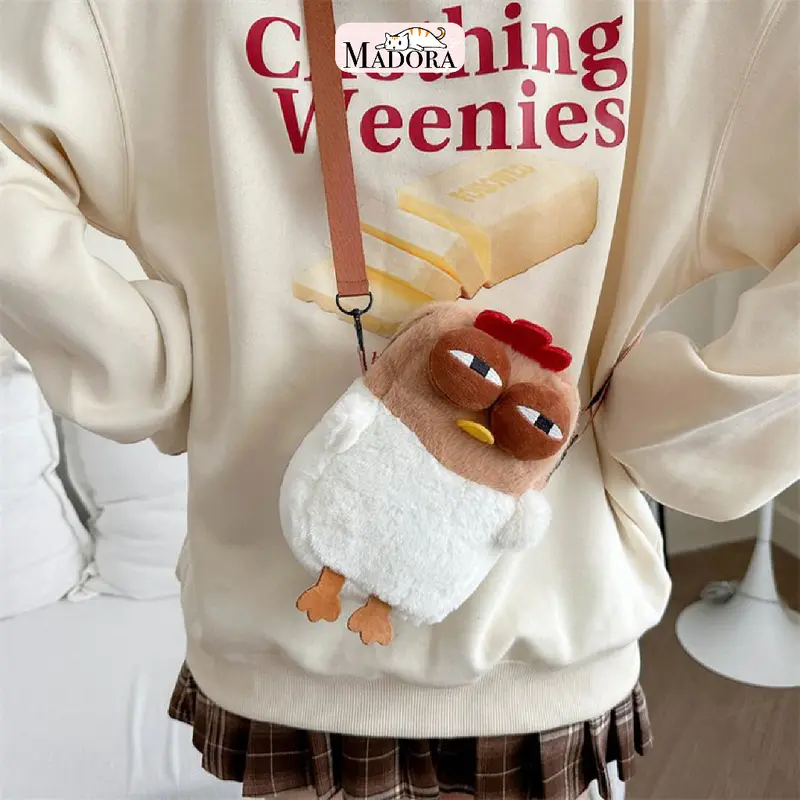 Madora Tas Selempang Anak Sling Bag HP Gadget Crossbody Shoulder Bag Cikin Rooster Lucu Mata Bengkak 3