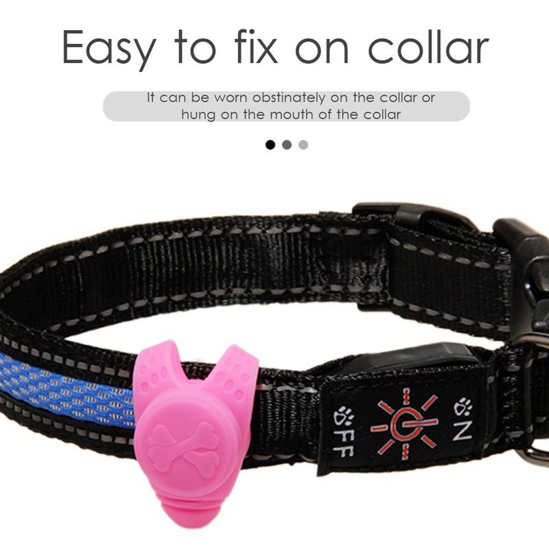 Pet Dog Puppy Collar Necklace Led Collar Pendant Pet Safety Flashing Glow Light Blinking Soft Silicone Hanging Decoration Pet 4