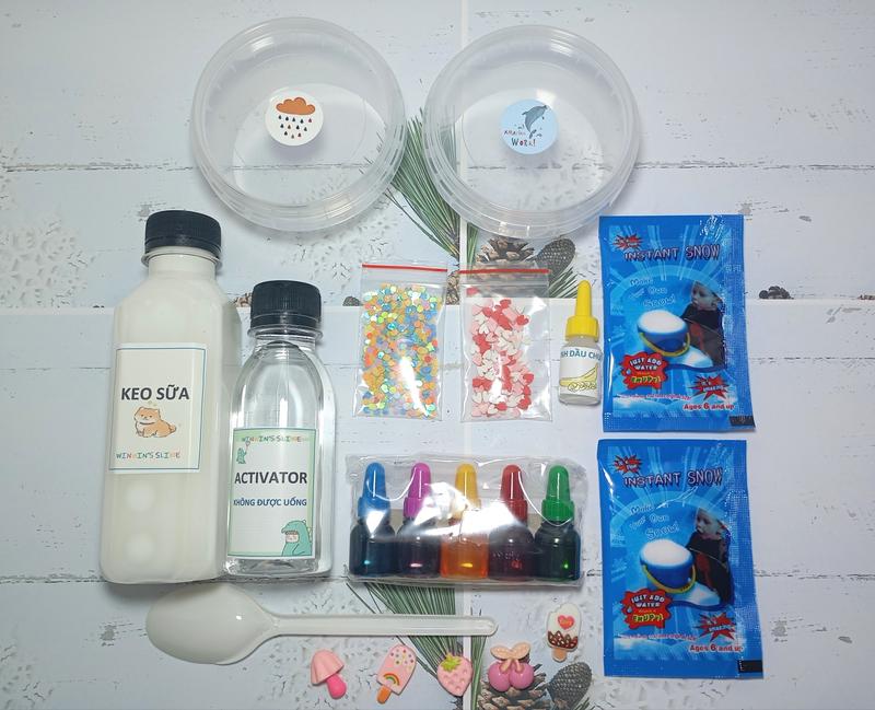 00019 BỘ KIT SLIME MÂY LỚN - DỤNG CỤ LÀM SLIME MÂY CLOUD SLIME ĐƠN GIẢN AN TOÀN
