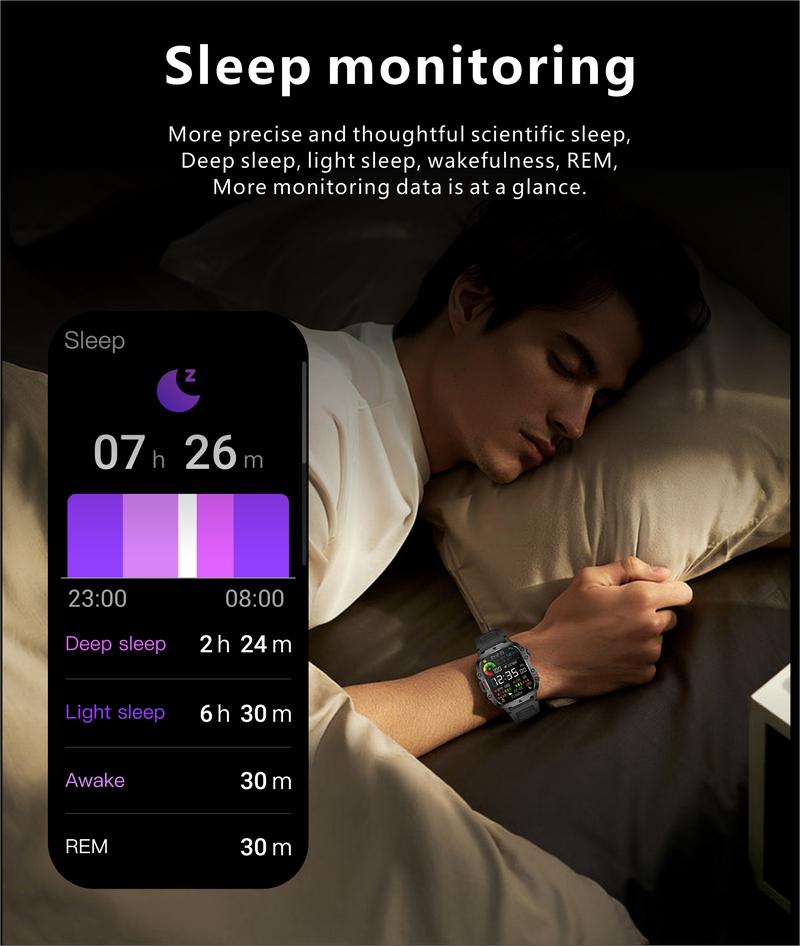 Product Introduction of 2024 For Xiaomi New Rugged Military GPS Smart Watch Men Bluetooth Call Health Monitoring AI Voice Sports Waterproof Smartwatches Device Wearable Smartphone 8