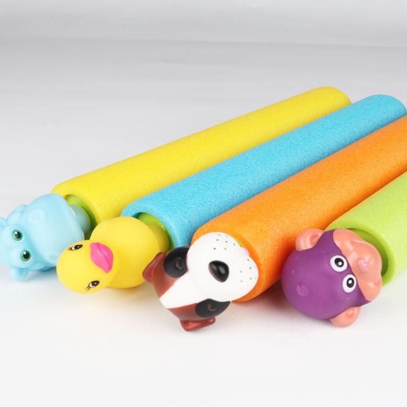 Product Introduction of Summer Beach Water Toys Children's Pull-out Foam Water Animal Head High Pressure Water  Interesting Outdoor Toys 2