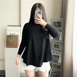 Maimon The Label Zinnia Blouse Top Atasan Polos Oversize Wanita  Baju Rayon