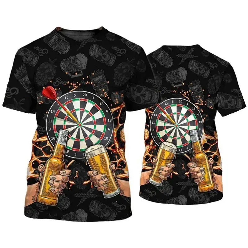 2024 NEW Cool design Darts League shirt t sports man t-shirt 3D darts · print Fun kids for boys and girls