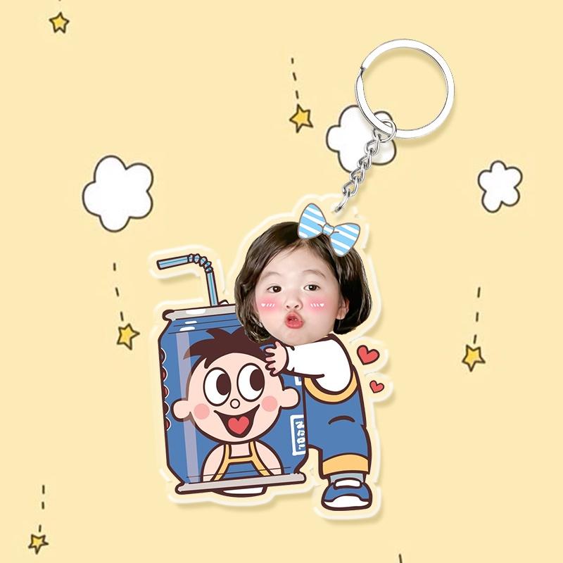 Móc Khóa Chipi In Theo Yêu Cầu Ghép Mặt Cho Bé Women Nữ Móc Khoá Móc Chìa Khoá Nhựa Mica In 2 Mặt Rõ Nét Bền Màu Không Thấm Nước