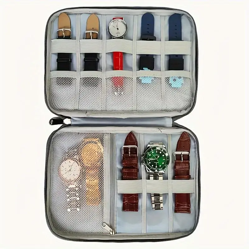 Watch Band Organizer Case, 1 Count Portable Travel Watch Band Storage Bag with Zipper, Organizing Watchband Holder Case for Indoor & Outdoor 7