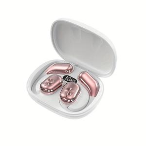 Electroplated Wireless Earphone, Ear Hanging Design Earphone with Charging Case, Long Standby Earbuds for Business, Cycling, Outdoor