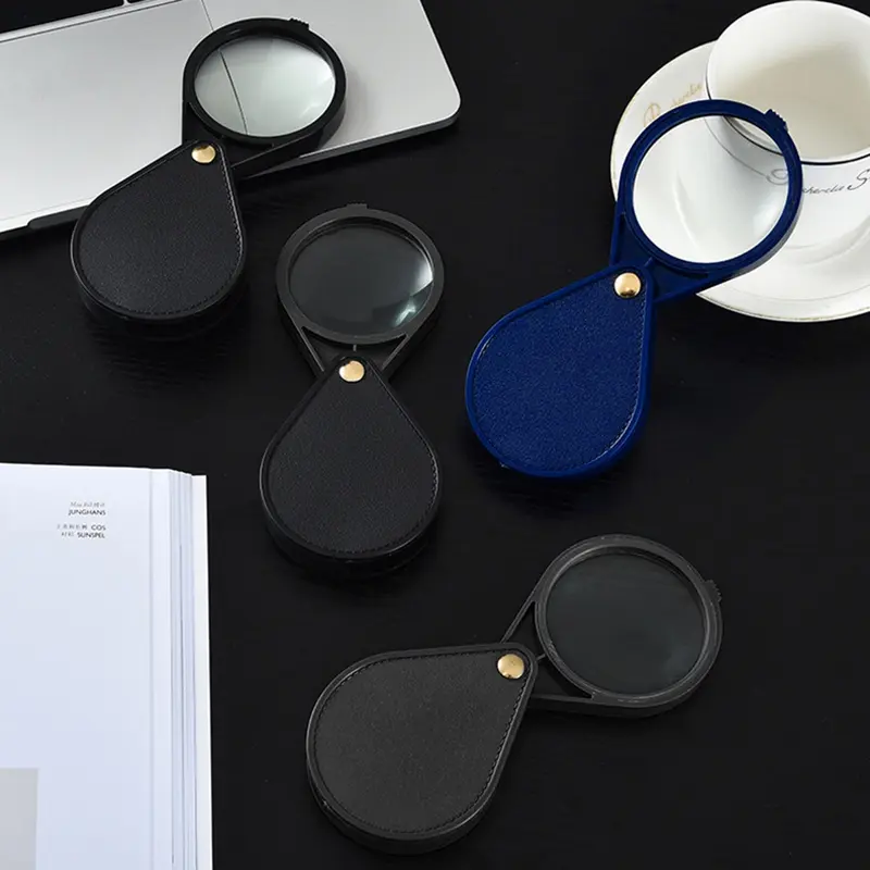 Kính lúp cầm tay mini, MING5, gấp 10 lần, cho vòng chìa khóa, tiện dụng hàng ngày, kính lúp 3