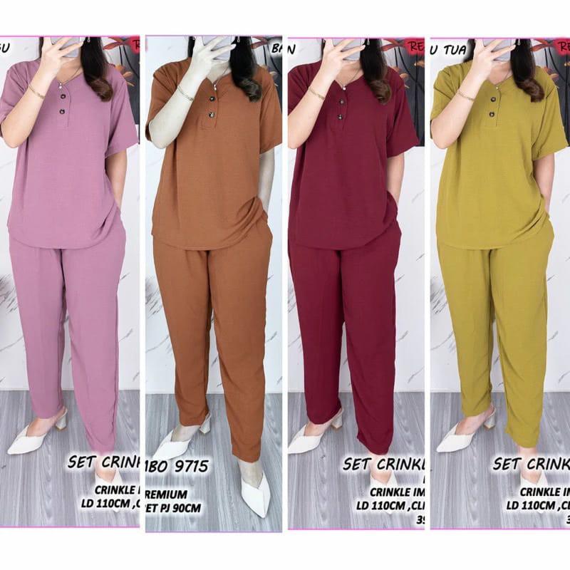 Product Introduction of Setelan Wanita Celana Dewasa WG NEW ONE Set Crinkle Lengan Pendek Baju Panjang Airflow 1