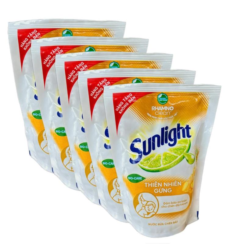 Combo 5 Bịch Nước rửa chén Sunlight thiên nhiên 200g