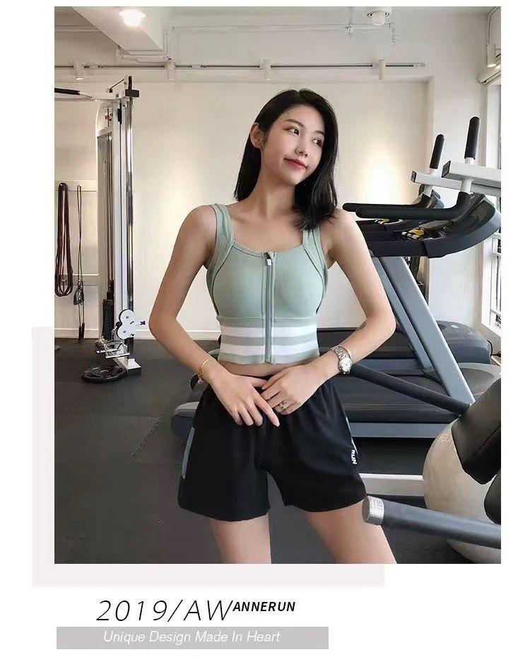 Product Introduction of Áo Ngực Thể Thao, Dành Cho Nữ, Chống Sốc, Thích Hợp Chạy Bộ, Thể Dục Và Yoga, Kiểu Áo Vest, Có Thể Mặc Ngoài Áo Ngực, Khóa Kéo Trước 3