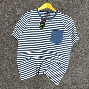 Kaos Strip Pria Celodeno CDN1087 Distro Cotton Combed 30s dengan Saku - Nyaman, Polos - Lembut, Katun