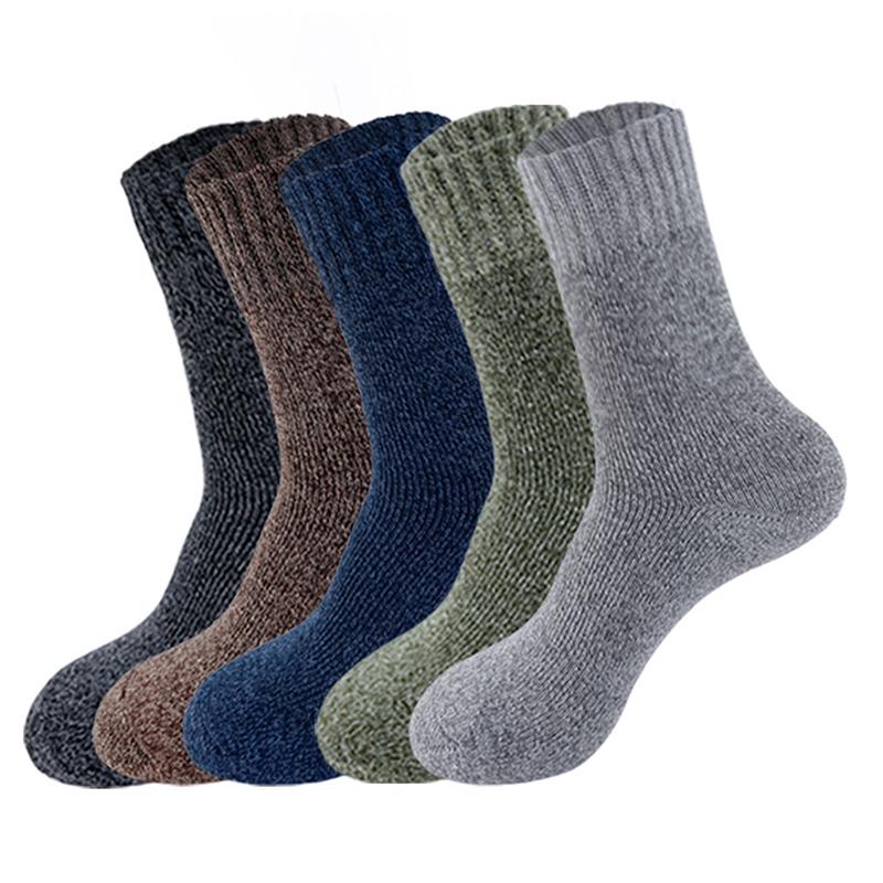 Product Introduction of Tất Khăn Dày Mùa Đông Cho Nam, 5 Đôi, Siêu Dày, Tất Đi Bộ Đường Dài, Tất Giữ Nhiệt, Thích Hợp Cho Thời Tiết Lạnh, Tất Đi Sàn Ấm Áp 21