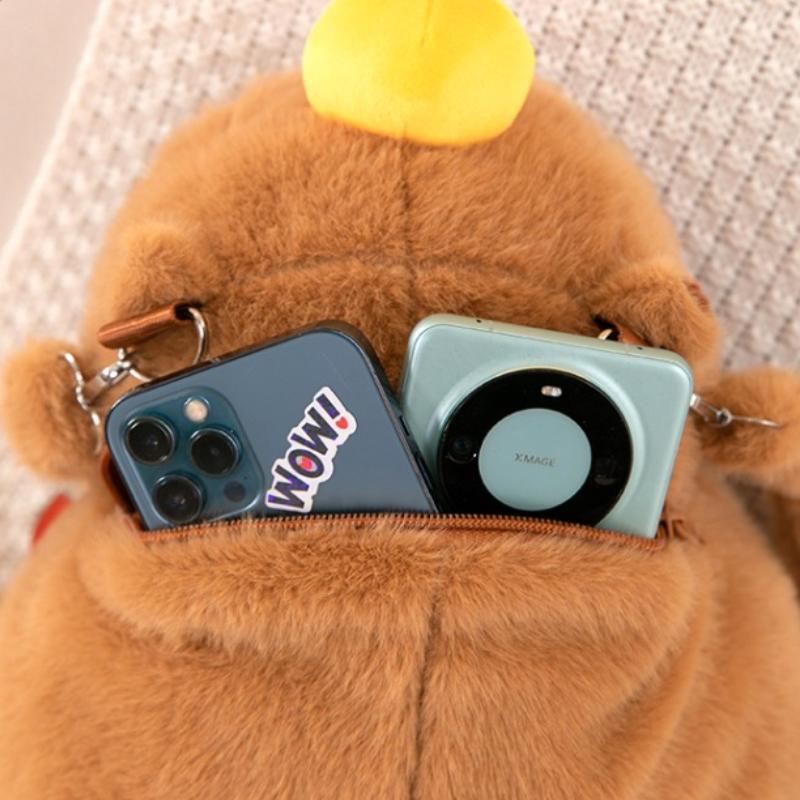 Ba lô Capybara, Thiết kế dễ thương, Túi đeo vai hoạt hình thời trang, dành cho bé gái, Rộng rãi cho sinh viên đại học 5