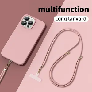 【Long Lanyard】Fashion Tali Leher Panjang yang Dapat Disesuaikan untuk iPhone Tali Leher Lanyard Tali Silang Tali Panjang Tali Leher yang Dapat Dilepas