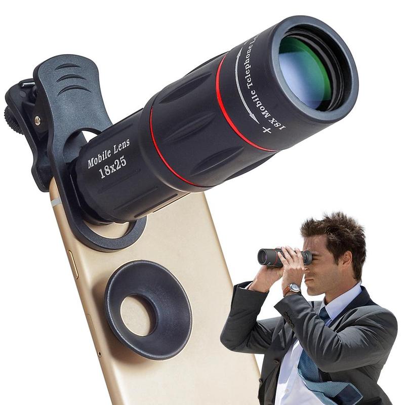 18X Magnification Mobile Phone Telescope Lens, Mobile Phone Zoom Lens With Tripod & Phone Clip & Cloth & Storage Bag & Lens Cover, Phone Accessories For Long Distance Shooting 3