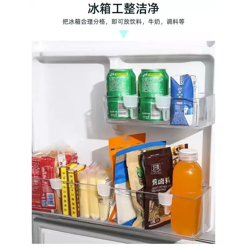 Tấm Vách Ngăn Tủ Lạnh, Phong Cách Nhật Bản, Cửa Bên, Thiết Kế Sáng Tạo, Bảng Sắp Xếp Và Phân Loại Lưu Trữ, Kẹp Bảng Điều Khiển Lưới, Thông Dụng, Đa Năng, Kẹp Thẻ 6