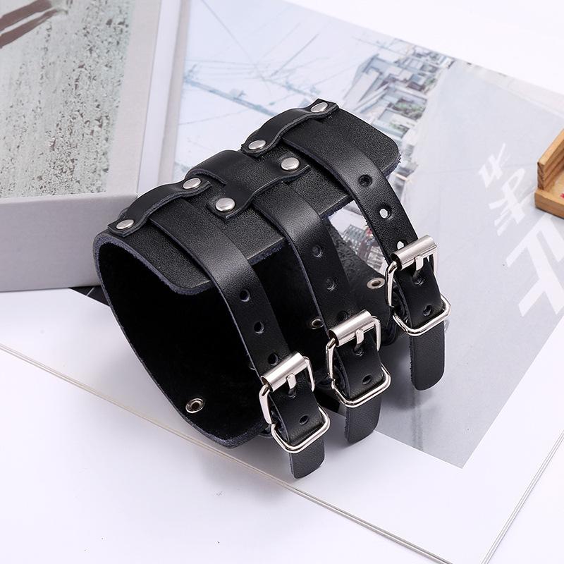 Product Introduction of Vòng Tay Da Bò, Phong Cách Punk Châu Âu Và Mỹ Mới, Cỡ Lớn Và Cá Nhân Hóa, Vòng Tay Xe Máy, Da Rộng, Vòng Tay Nam, Phụ Kiện Bán Chạy Xuyên Biên Giới 38